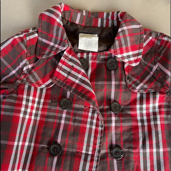 Crazy 8 Other - CRAZY 8 Girls Vintage HOLIDAY Plaid Trench Coat XS